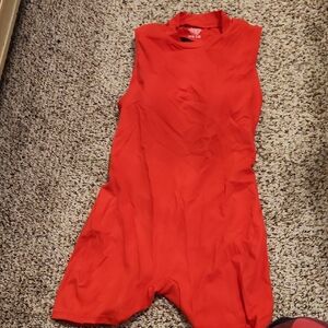 Keep The Pump Shorts Onsie Sleeveless Romper